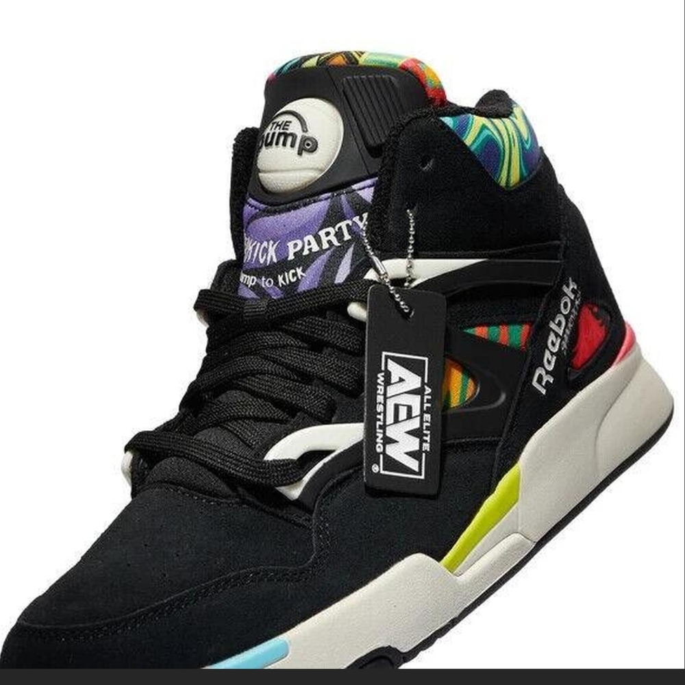 Young Bucks #aew Reebok Men's Black and Multicolor Sneakers Extremely rare